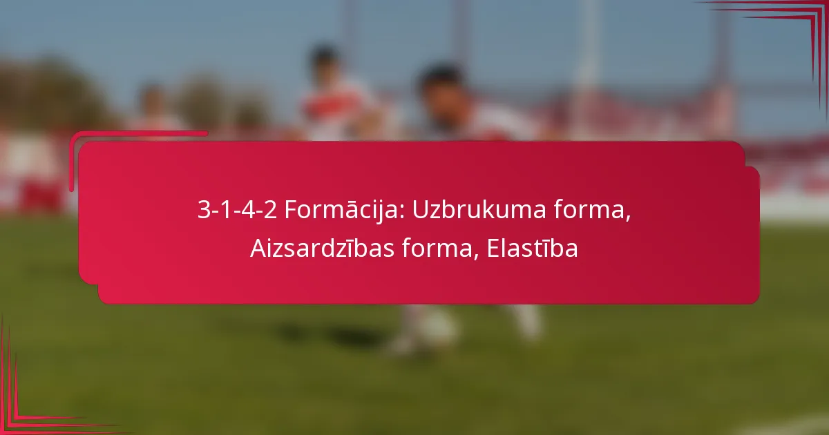 3-1-4-2 Formācija: Uzbrukuma forma, Aizsardzības forma, Elastība
