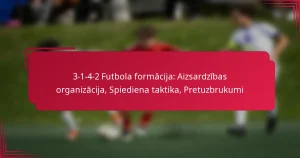Read more about the article 3-1-4-2 Futbola formācija: Aizsardzības organizācija, Spiediena taktika, Pretuzbrukumi