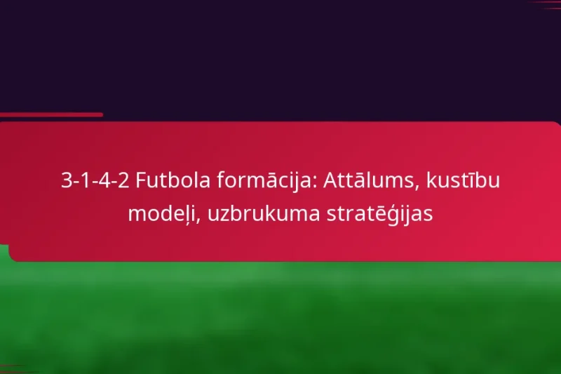 3-1-4-2 Futbola formācija: Attālums, kustību modeļi, uzbrukuma stratēģijas