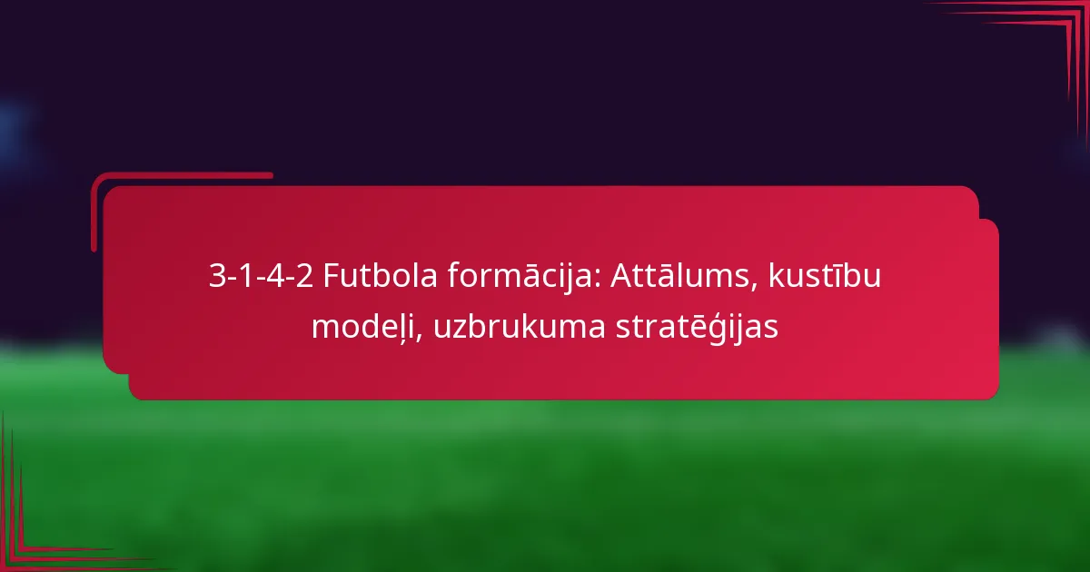 You are currently viewing 3-1-4-2 Futbola formācija: Attālums, kustību modeļi, uzbrukuma stratēģijas