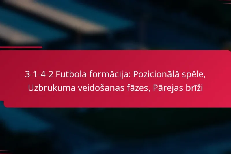 3-1-4-2 Futbola formācija: Pozicionālā spēle, Uzbrukuma veidošanas fāzes, Pārejas brīži