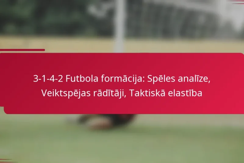 3-1-4-2 Futbola formācija: Spēles analīze, Veiktspējas rādītāji, Taktiskā elastība