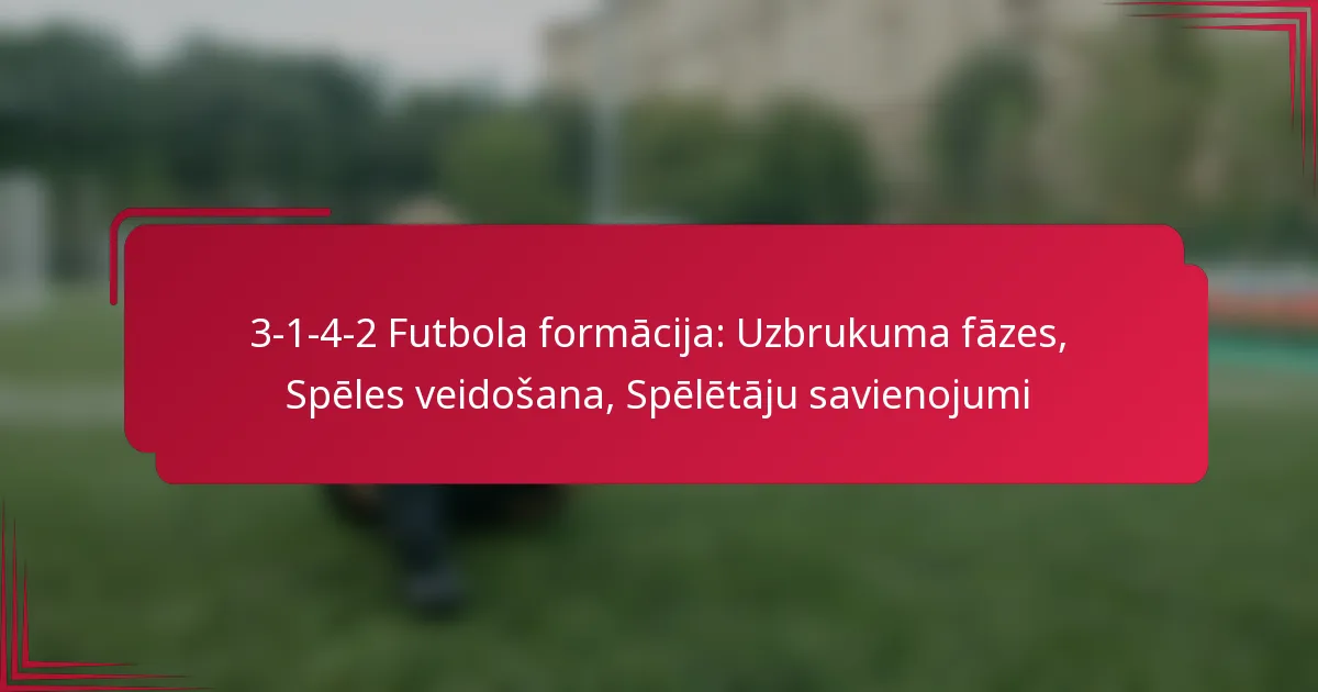You are currently viewing 3-1-4-2 Futbola formācija: Uzbrukuma fāzes, Spēles veidošana, Spēlētāju savienojumi