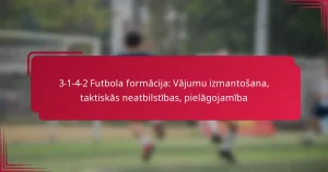 Read more about the article 3-1-4-2 Futbola formācija: Vājumu izmantošana, taktiskās neatbilstības, pielāgojamība