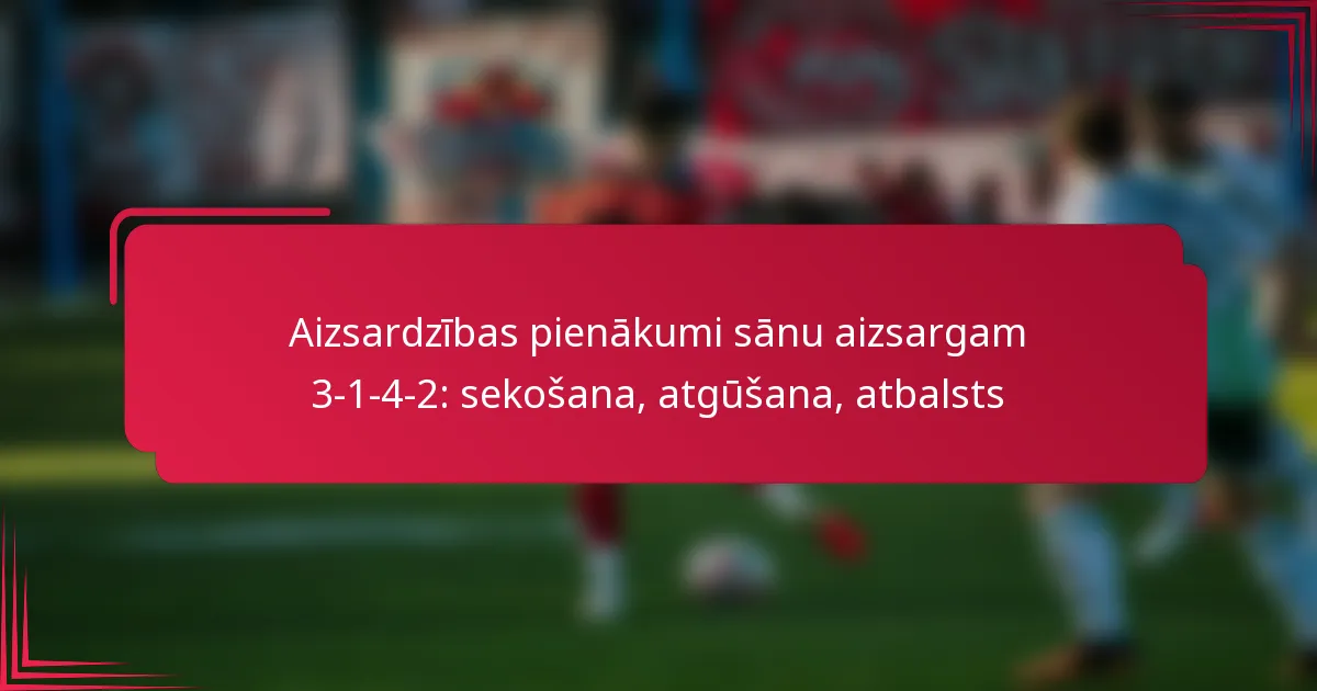 Read more about the article Aizsardzības pienākumi sānu aizsargam 3-1-4-2: sekošana, atgūšana, atbalsts