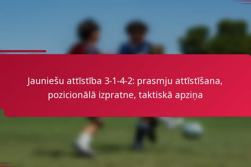 Jauniešu attīstība 3-1-4-2: prasmju attīstīšana, pozicionālā izpratne, taktiskā apziņa