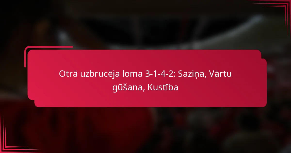 You are currently viewing Otrā uzbrucēja loma 3-1-4-2: Saziņa, Vārtu gūšana, Kustība