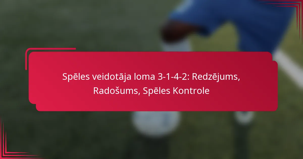 You are currently viewing Spēles veidotāja loma 3-1-4-2: Redzējums, Radošums, Spēles Kontrole