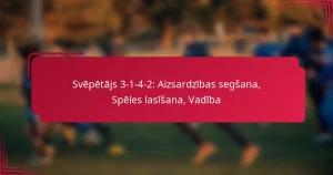 Read more about the article Svēpētājs 3-1-4-2: Aizsardzības segšana, Spēles lasīšana, Vadība
