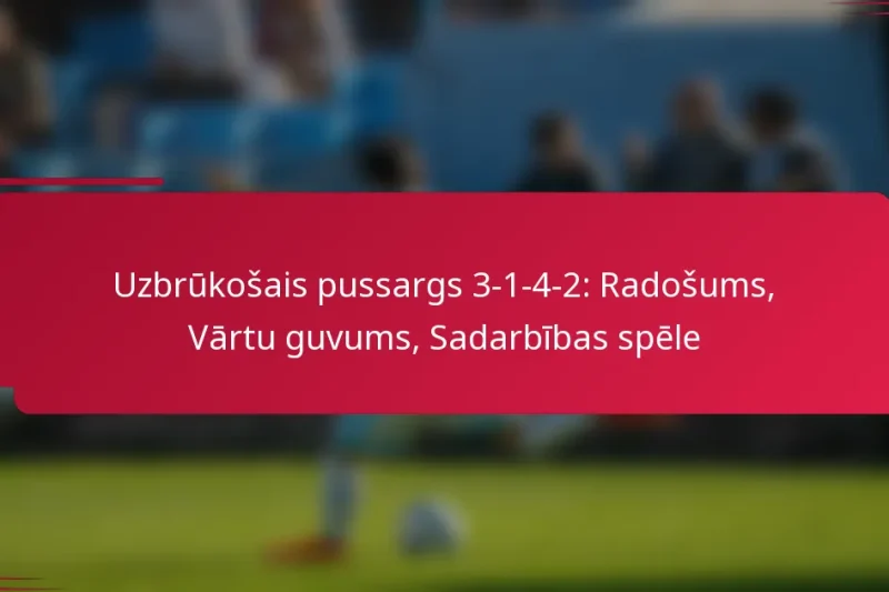 Uzbrūkošais pussargs 3-1-4-2: Radošums, Vārtu guvums, Sadarbības spēle