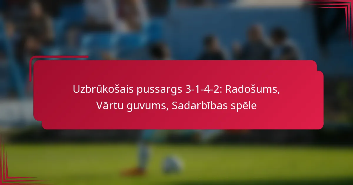You are currently viewing Uzbrūkošais pussargs 3-1-4-2: Radošums, Vārtu guvums, Sadarbības spēle