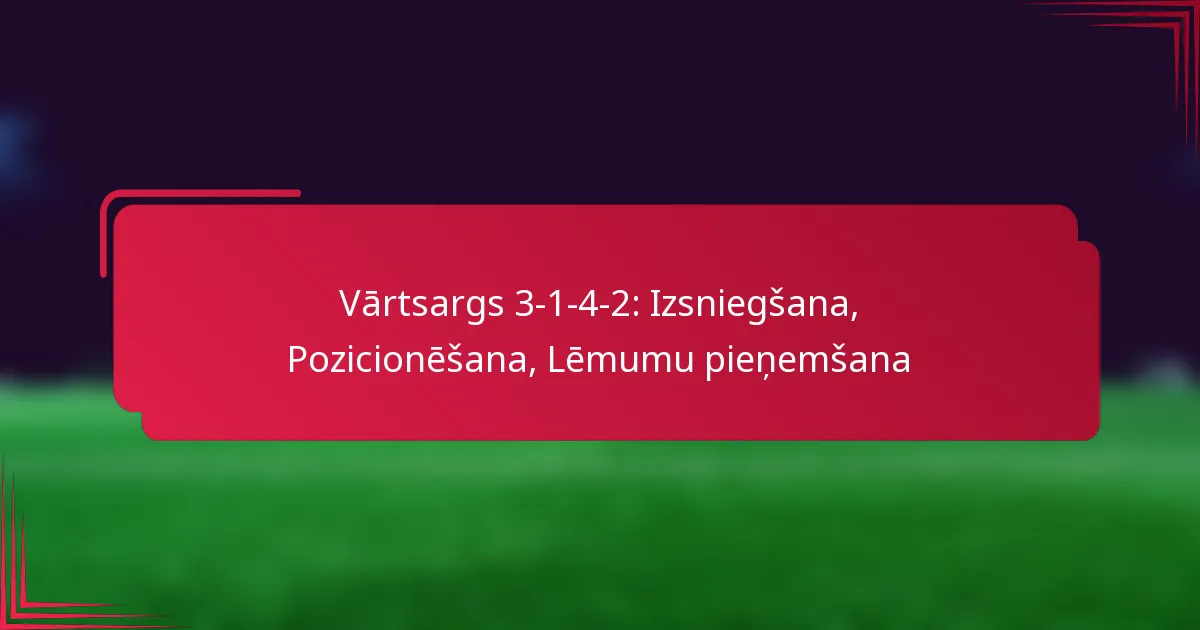 You are currently viewing Vārtsargs 3-1-4-2: Izsniegšana, Pozicionēšana, Lēmumu pieņemšana