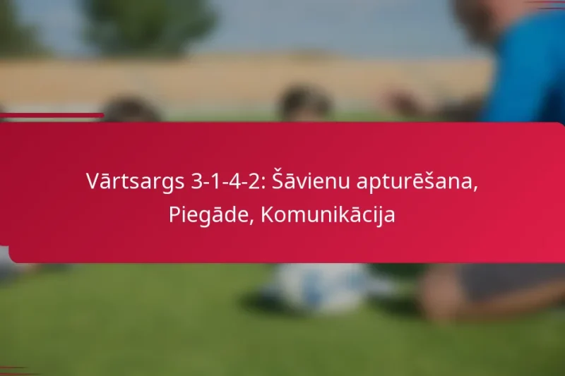 Vārtsargs 3-1-4-2: Šāvienu apturēšana, Piegāde, Komunikācija