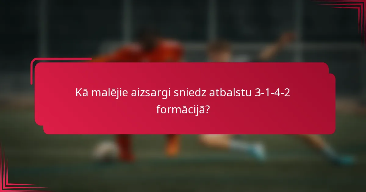 Kā malējie aizsargi sniedz atbalstu 3-1-4-2 formācijā?