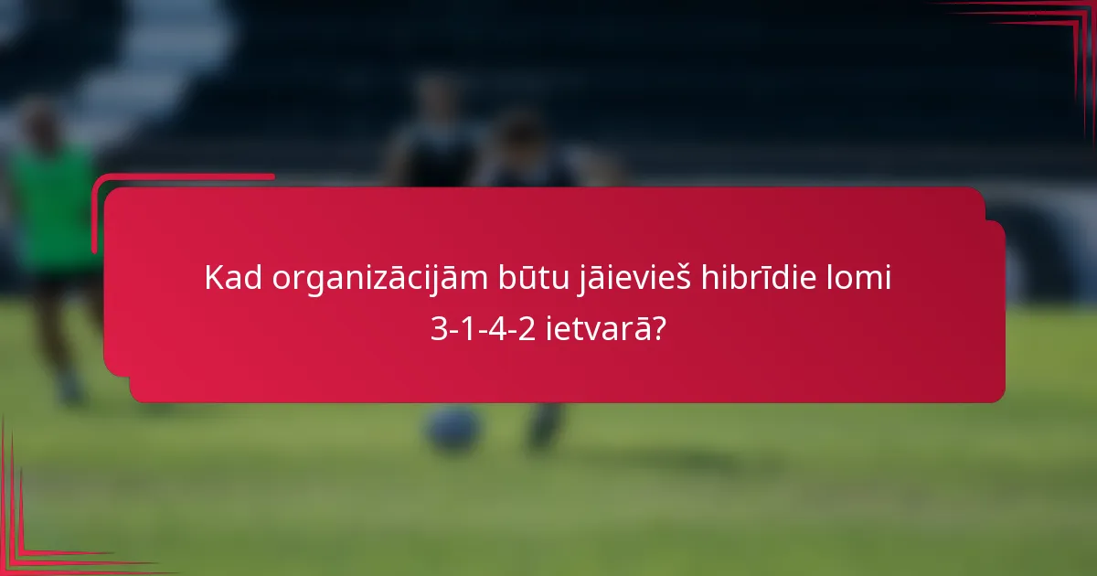 Kad organizācijām būtu jāievieš hibrīdie lomi 3-1-4-2 ietvarā?