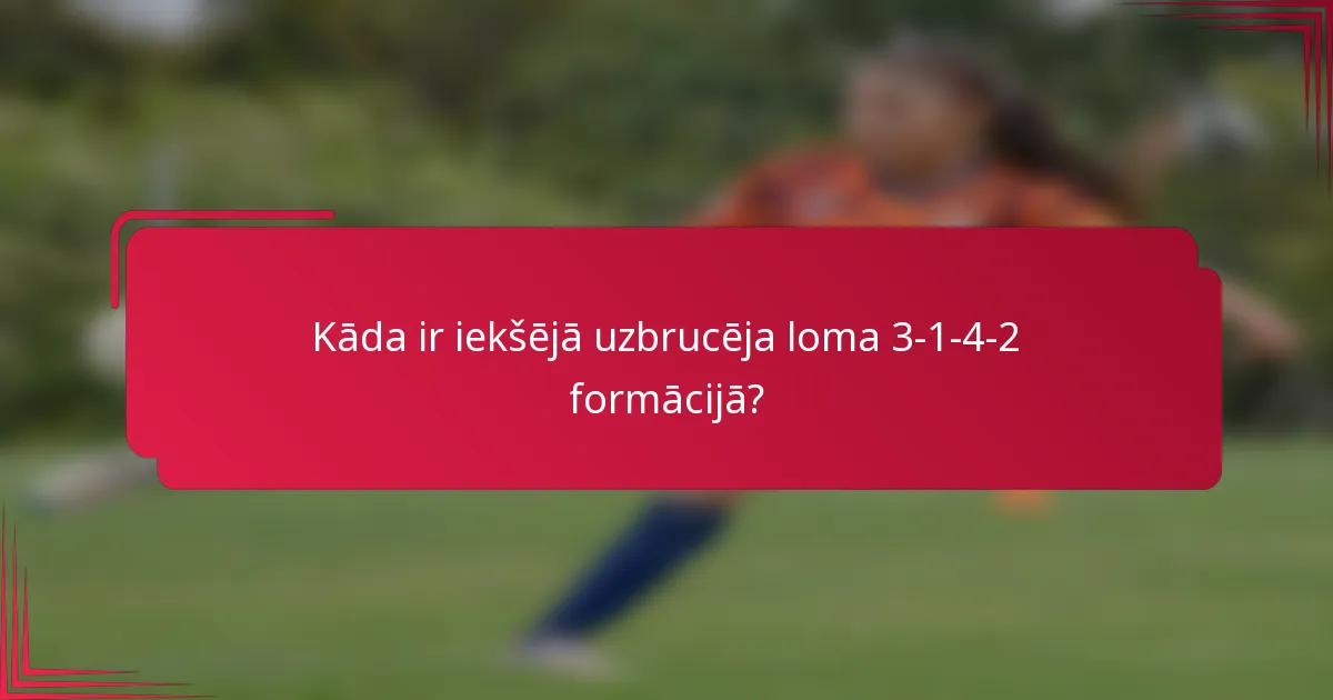 Kāda ir iekšējā uzbrucēja loma 3-1-4-2 formācijā?